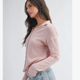 AEMI + CO Cardi-Cropped w/ Buttons