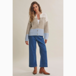 in february Cardi-Morning Chai Stripe