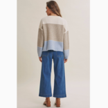 in february Cardi-Morning Chai Stripe
