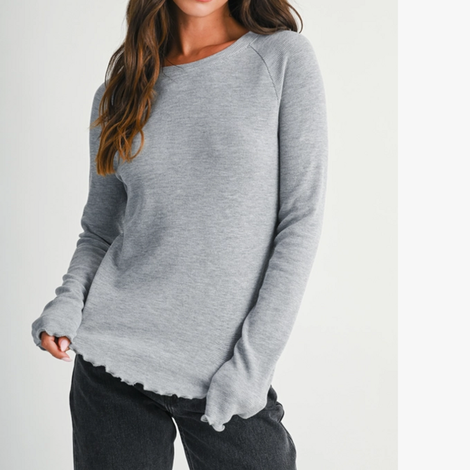 AEMI + CO Top-Thermal Lettuce Edge Long Sleeve