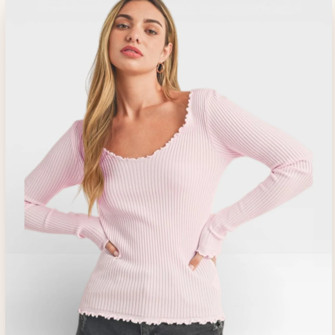 AEMI + CO Top-Thermal Lettuce Edge Long Sleeve