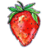 HOLLY SAGE ART STKR-STRAWBERRY GLITTER