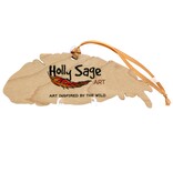 HOLLY SAGE ART ORN-FEATHER MNT SUNSET CO