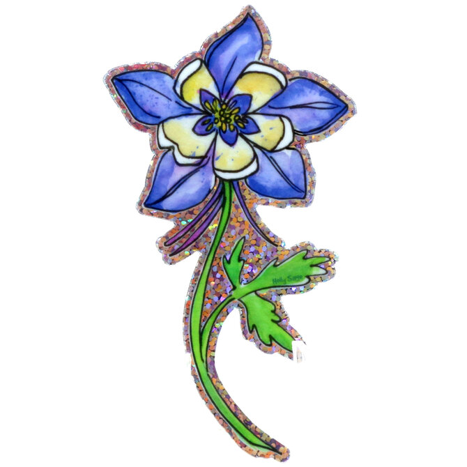 HOLLY SAGE ART STKR-COLUMBINE GLITTER