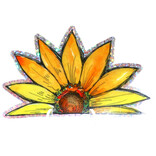 HOLLY SAGE ART STKR-SUNFLOWER SUNRISE GLITTER