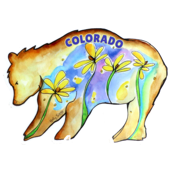 HOLLY SAGE ART STKR-BEAR WILDFLOWERS CO