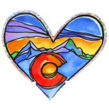 HOLLY SAGE ART STKR-HEART "C" MNTS GLITTER