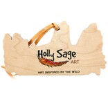 HOLLY SAGE ART ORN-GOG ROCKS/FLOWERS