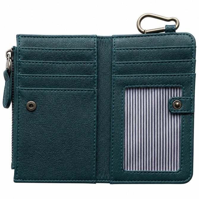 BOBBIE-WLT W/ CARABINER/VIVID DEEP TEAL