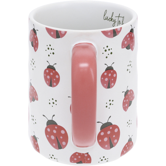 PAVILION GIFT *MUG-LUCKY LADYBUGS WHT 17OZ