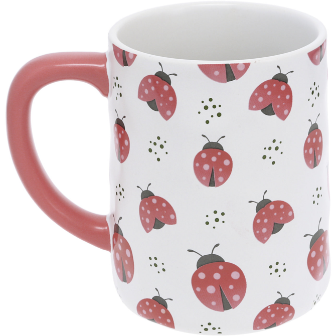 PAVILION GIFT *MUG-LUCKY LADYBUGS WHT 17OZ