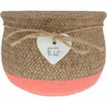 PAVILION GIFT FLOWER POT-THE BEST WOVEN BRWN 8.5"
