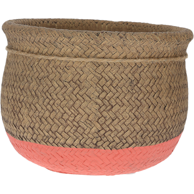 PAVILION GIFT FLOWER POT-THE BEST WOVEN BRWN 8.5"