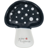 PAVILION GIFT DISH-HAPPINESS MUSHROOM DK BLUE