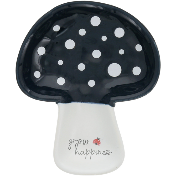 PAVILION GIFT DISH-HAPPINESS MUSHROOM DK BLUE