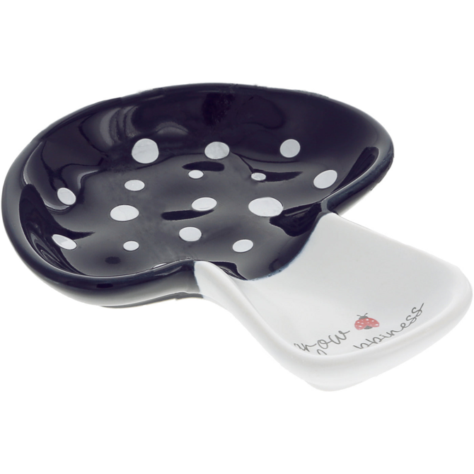PAVILION GIFT DISH-HAPPINESS MUSHROOM DK BLUE