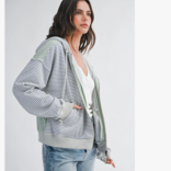 AEMI + CO Hood-Striped Zip