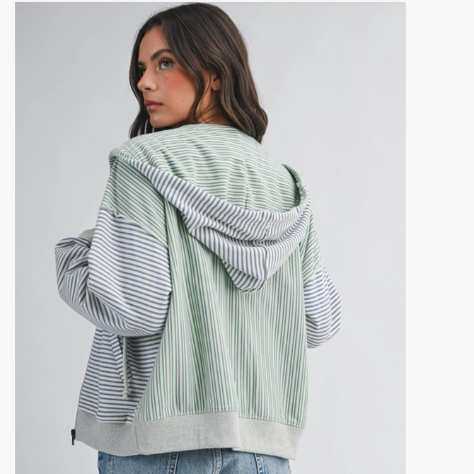 AEMI + CO Hood-Striped Zip