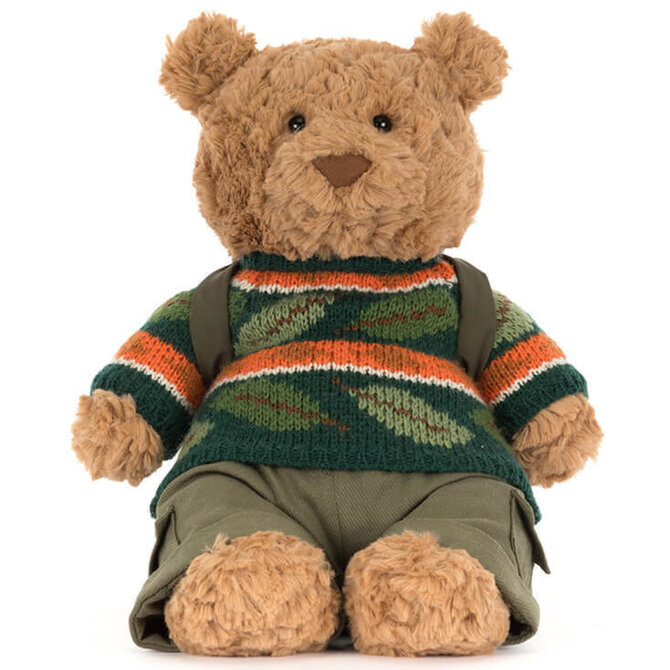 Jelly Cat Inc BARTHOLOMEW BEAR HIKING OUTFIT