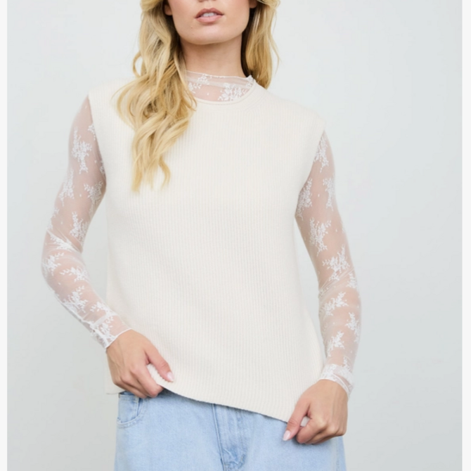 Blu Pepper Sweater-Raw Mockneck Dolman s/s