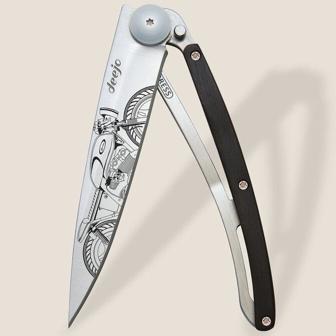 DEEJO KNIFE-EBONY WD/CAFE RACER