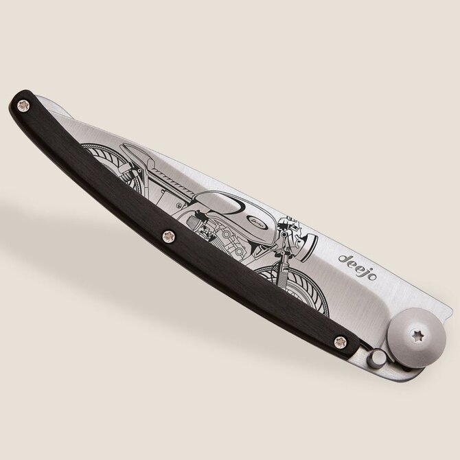DEEJO KNIFE-EBONY WD/CAFE RACER