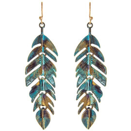 Rain Jewelry Collection E-LINKED FEATHER PATINA