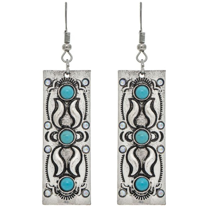 Rain Jewelry Collection E-SW BAR/TQ DOTS