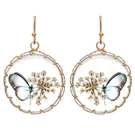 Rain Jewelry Collection E-FLOWER/BFLY PRESSED RND