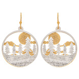 Rain Jewelry Collection E-TREELINE SLVR/BRASS RND