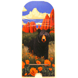 ZEN HILLS PHONE HLDR-BEAR/ROCKS/FLOWERS