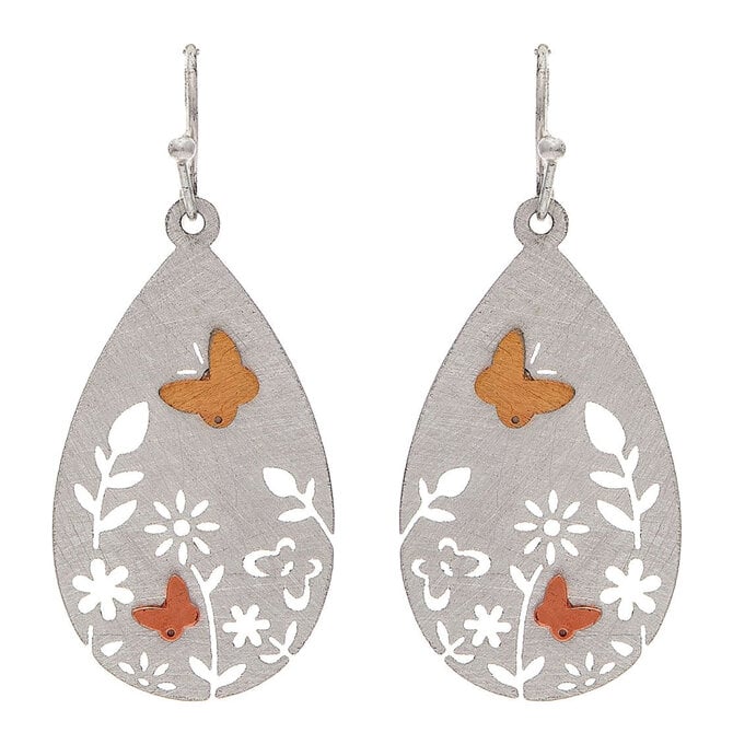 Rain Jewelry Collection E-FLOWER CUTOUT BRASS