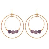 Rain Jewelry Collection E-AMETHYST BD DBL RING