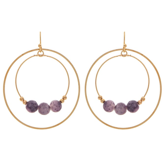 Rain Jewelry Collection E-AMETHYST BD DBL RING