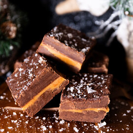Calico Mfg Homemade Dark Chocolate Sea Salt Fudge