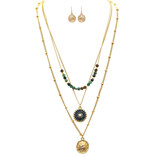 Rain Jewelry Collection N/E SET-BEADS/CHARMS LAYERED GLD