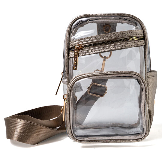 Dm Merchandising BAG-SLING BACKSTAGE CHAMPAGNE/CLEAR