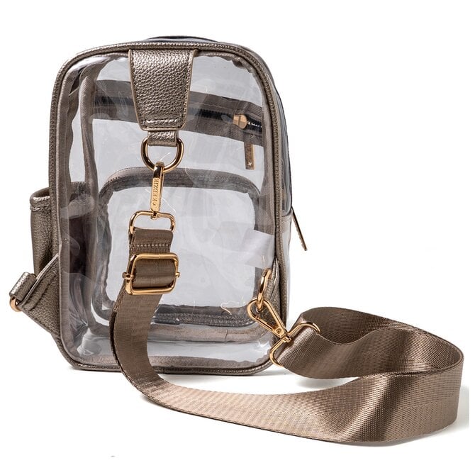 Dm Merchandising BAG-SLING BACKSTAGE CHAMPAGNE/CLEAR
