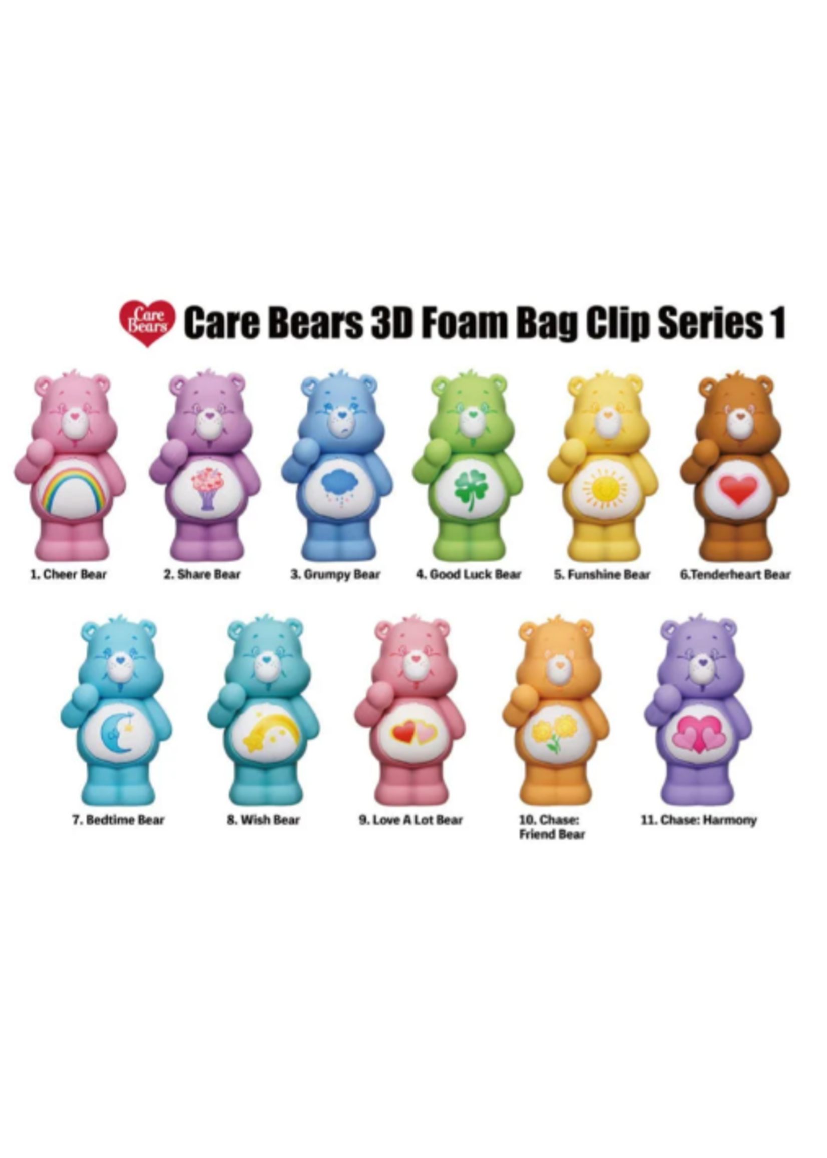 3D FOAM BAG CLIP CARE BEARS