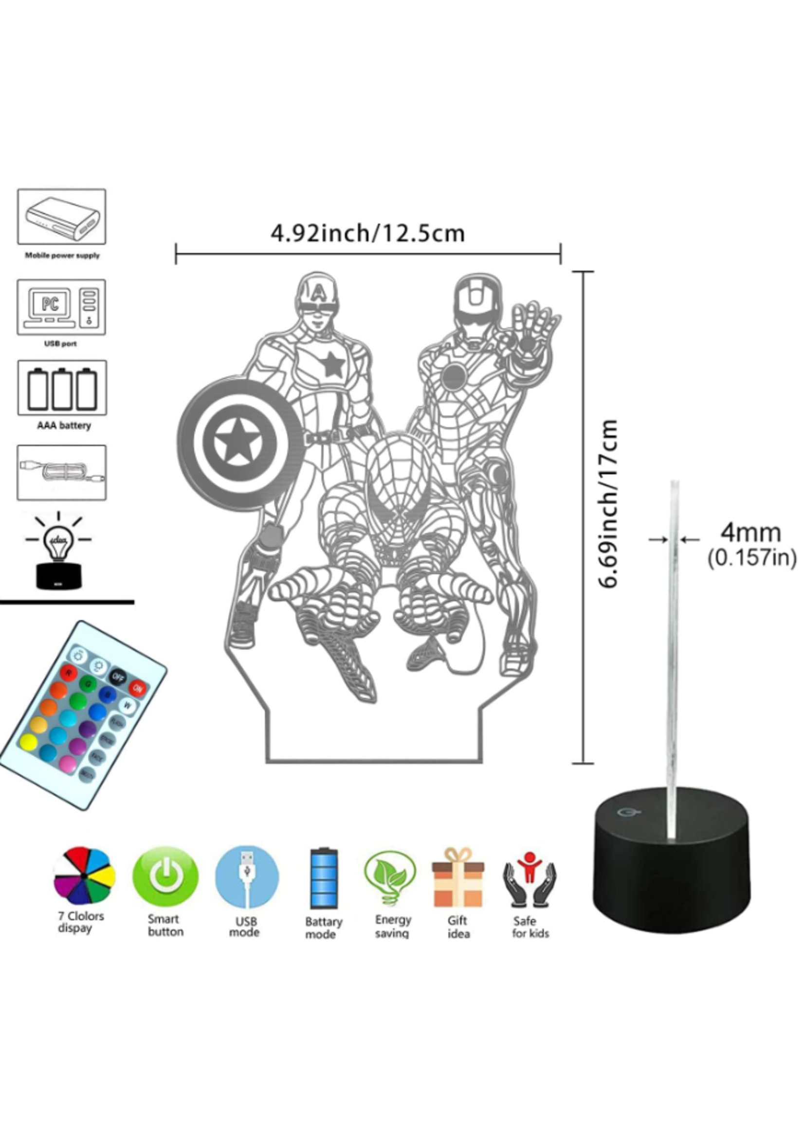 LAMPE/VEILLEUSE AVENGERS