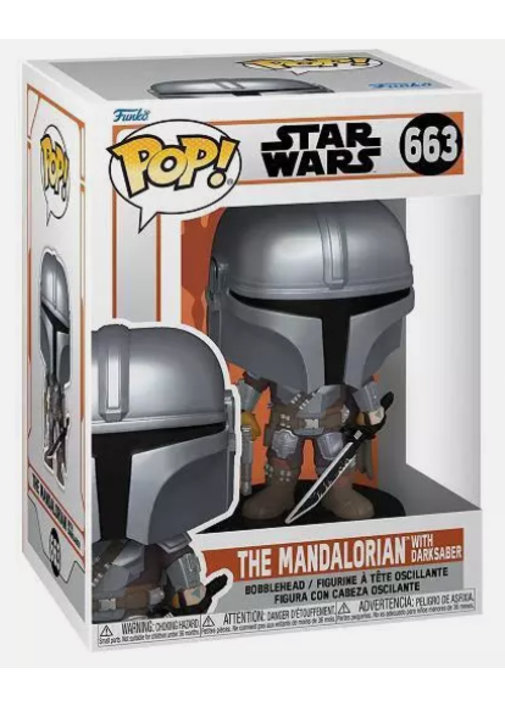 Funko POP POP STAR WARS 663 - THE MANDOLORIAN W/ DARKSABER