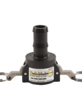 3/4" F-CAM TO 3/4" HOSE BARB BLACK Banjo 3/4" F-CAM TO 3/4" HOSE BARB BLACK Banjo