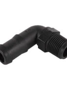 HOSE BARB 1/2" THD-3/4" BARB 90 DEGREE Banjo