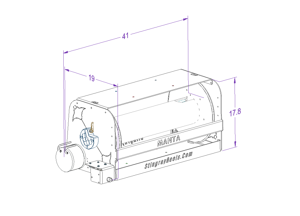 Manta 30" Electric Storage Stingray™ Hose Reel