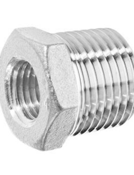 3/4"-3/8 SS Hex Reducer Bushing
