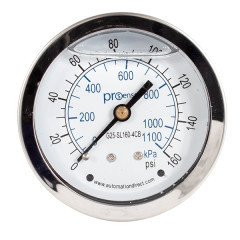 Brass Liquid Filled Gauge - Pressure Gauge (160 PSI)