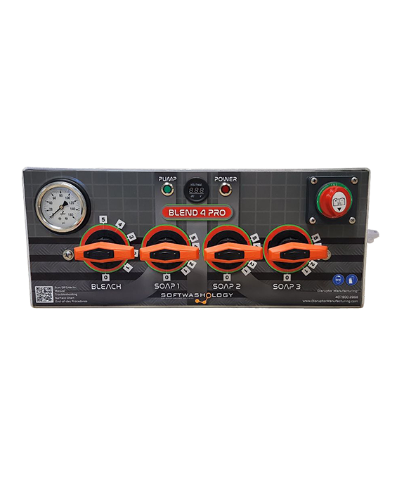 SoftwashOlogy Blend 4 Pro 12 volt Soft Washing Control Panel