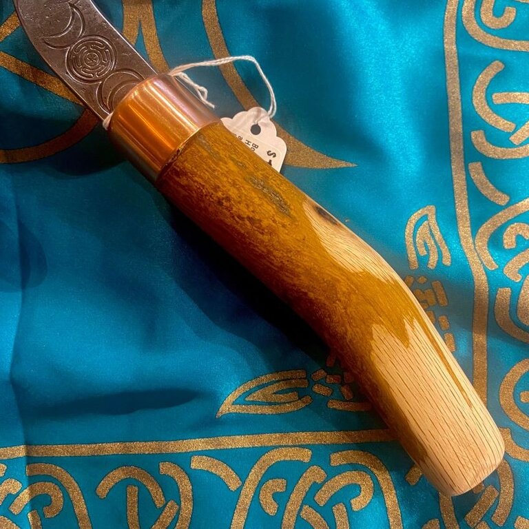 Luna Ignis Boline With Hecate Moon and Red Oak Handle
