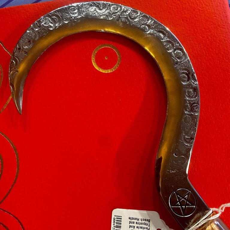 Luna Ignis Boline With Pentacle And Triquetra and Beech Handle