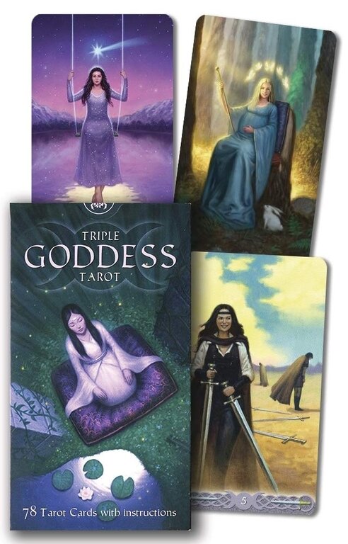 Llewellyn Publications TRIPLE GODDESS TAROT (78-card deck & instruction booklet)